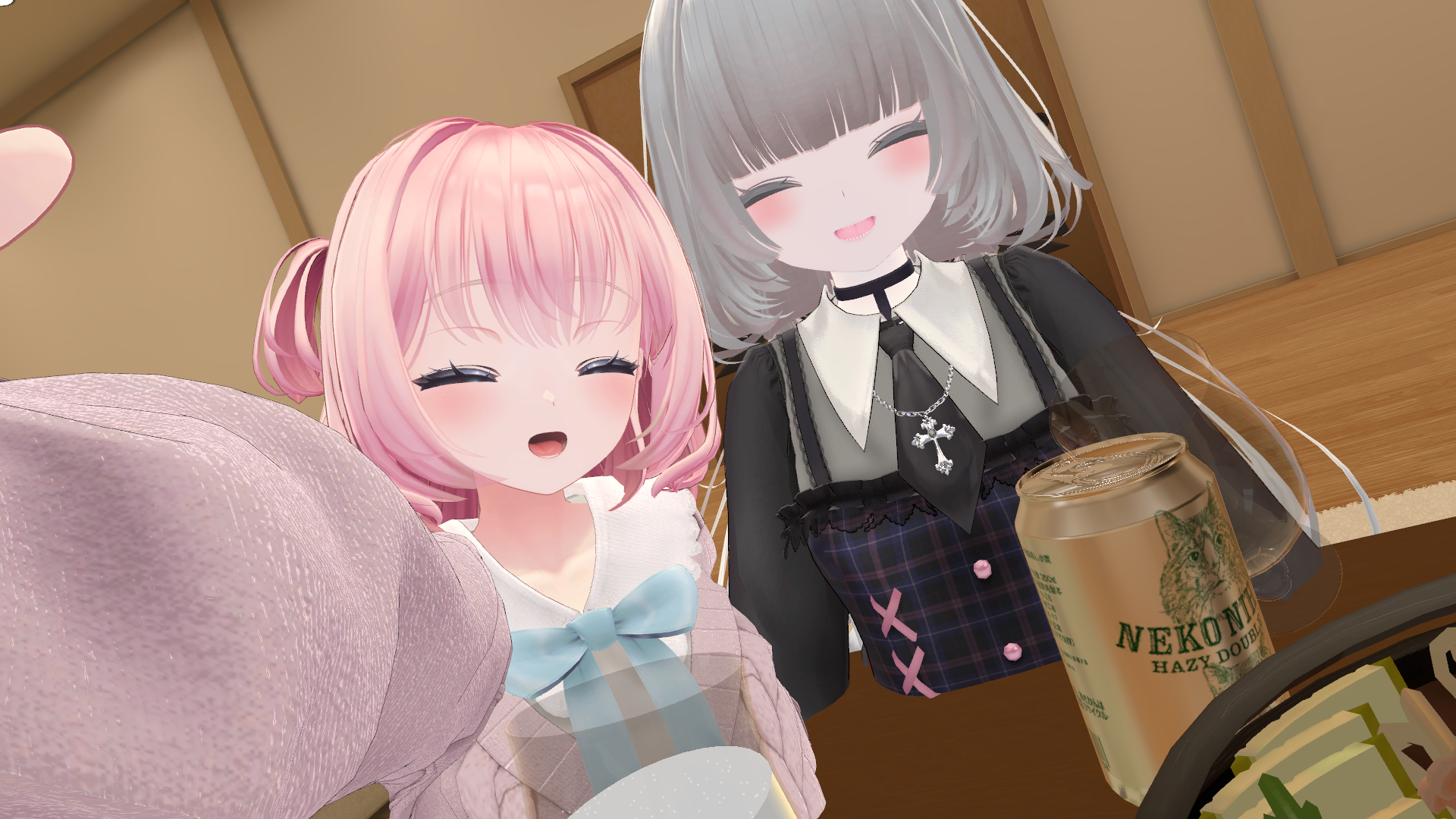 和室でくつろぎながら話すユーザーたち